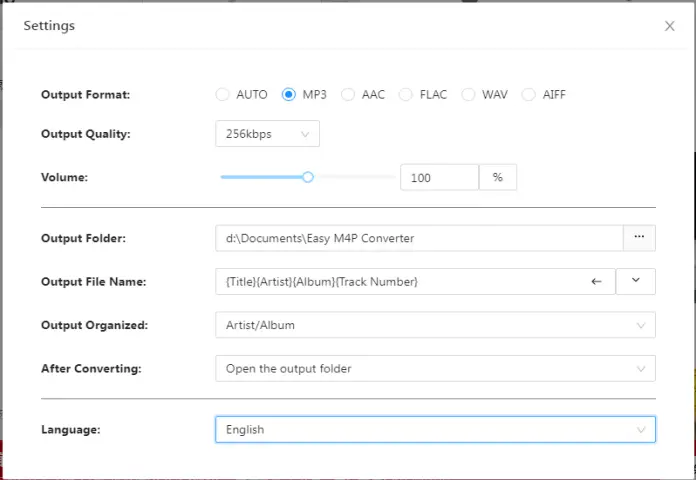 Customize output settings