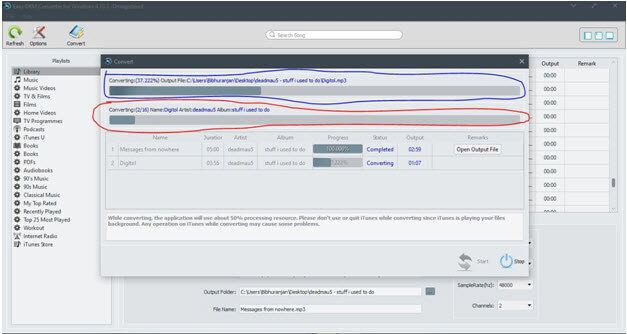 Converting DRM protected audio